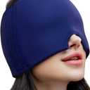 Migraine Relief Cap, Headache Relief Cap Mask Products, Cooling Odorless Gel Ice Head Wrap for Tension, Stress,Hangover & Puffy Eyes (Blue)