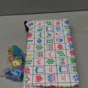 American Mahjong Tile Set with Carrying Bag and Accessories, 160 Acrylic Engraved Mahjong Tiles(Light Blue