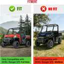 Sport Roof Top Compatible with 2016-2025 Polaris Ranger 570 Full Size Accessories 2-piece Combination Hard Roof Top Sun Visor Cover