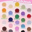 3000 Pcs Glass Peanut Beads Kit, Farfalle Glass Beads for Jewelry Making, Friendship Bracelet Making Kit with Letters, Spacers,Pearls/String, Jewelry Crafting Supplies
