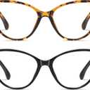 Cat Eye Reading Glasses for Women Men Readers,Blue Light Blocking Spring Hinges Eyeglasses,Anti UV Ray/Glare/Eyestrain (Mix1)