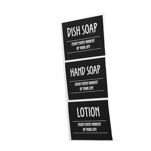 VILLFUL 4 sheets Self-Adhesive Bathroom Label Stickers for Wash, Stickers Labels for Organizing Travel Toiletries and Home Dispensers