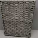 Greenstell Laundry Hamper with Lid, 90L Clothes Hamper with 2 Removable Liner Bags & 2 Mesh Laundry Bags, Handwoven Synthetic Rattan Laundry Basket for Clothes, Toys in Bathroom, Bedroom Grey