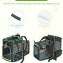 BAGLHER Expandable Cat Carrier Backpacks, Retractable Pet Carrier Backpack for Small Dogs & Cats with Breathable Mesh, Travel Bag Up to 18 Lbs for Hiking Camping Outdoor - Green