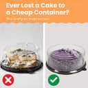 WOW 12in Standard PET Round Cake Carrier, 10-Pack