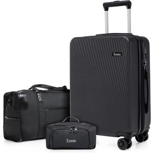 Expandable Carry on Luggage Sets,Suitcases with Detachable Wheels Hardshell 22x14x9 Airline Approved,Lightweight Luggage Set with TSA Lock,Carry on Suitcase, 3 Piece Sets