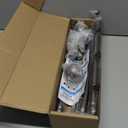 Brown Curtain Rods for Windows 18 to 88 inches, 1 Inch Modern Metal Drapery Rods, Adjustable Heavy Duty Curtain Pole with Round Finials(18"-88"Dark Red)