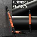 Nicpro 3 PCS 1.3 mm Orange Mechanical Pencils Set with 66 Lead Refill, 3 Eraser - Weatherproof Metal Barrel, Heavy Duty Carpenter Pencil MP2000 for Outdoor Marking Drafting Drawing Woodworking