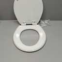 Mayfair Cassel Slow Close Toilet Seat, Easy Clean, Non Slip Premium Wood Seat, Easy Install, Made in USA, Round, White