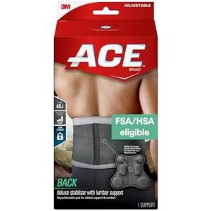 ACE Deluxe Back Stabilizer, with Lumbar Support, Back Brace, Doctor Developed, Adjustable, Helps with Herniated Discs and Sciatica