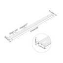MECCANIXITY DIN Rail Slotted Aluminum Mounting Guide 20 Inch x 1.4 Inch x 0.3 Inch for Equipment Installation Pack of 5 Pcs