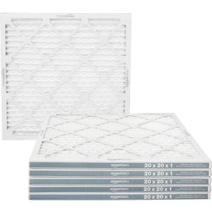 Amazon Basics 20x20x1 Air Filter 6-Pack, MERV 11 AC Furnace Filters, Dust, Pet, Allergen Control , Electrostatic (Actual Size: 19.75 x 19.75 x .75)