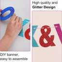 BEISHIDA 116 PCS A-Z DIY Letter Banner Kit Make Your Own Banner Including 111 Letters and Numbers 3 Rope and 2 Threading Device,Customized for Birthday Graduation Wedding Decor Colorful