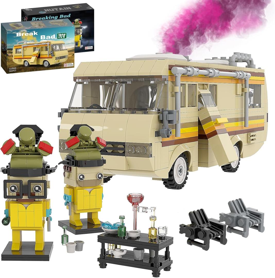 Break Bad RV,Walter White and Jesse Pinkman Building Set Toy,Gifts for 6+ Boys Girls Adult,Compatible with Lego(721 Pieces)
