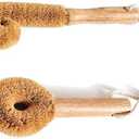 Wodden Cleaning Brush, Bottle Washing Brush, Pan Scrub Brush, Natural Coconut Fiber Brush Head , Sturdy, Deep Cleaning, Eco-Friendly