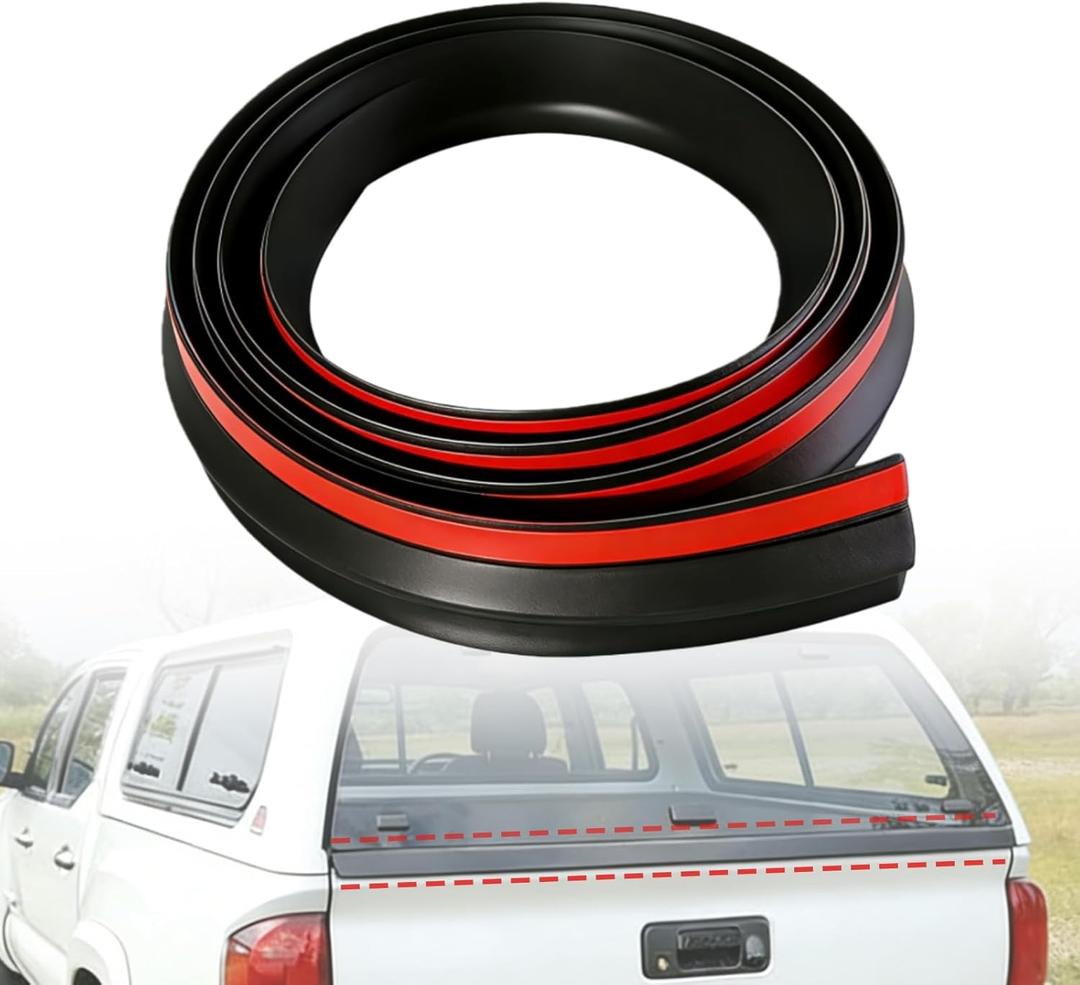 82792 Truck Cap Topper All Glass Rear Door Bottom Seal Replacement for Leer 100XQ | 65" Rubber Strip | Fits 3/16" Glass, No Door Skirt Models