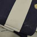 YOOLIFE Initial Canvas Waterproof Beach Tote Bag Zipper Personalized Gifts for Women Her Birthday Travel Beach Essential (Dark Blue)