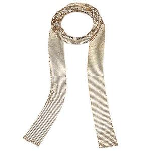 Croozy Women Glitter Sparkle Metal Sequins Neck Tie Scarf Party Evening Long Thin Skinny Tie Shawls Neckerchief
