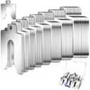 Shimeyao 80 Pcs Size A 2" x 2" Stainless Steel Slotted Shims Kit Composite Metal Shims Stock for Leveling Assortment with Storage Box for Wood Battery Terminal Door Machinist Motor Shop Replacement