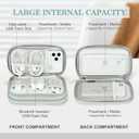 FYY Electronic Organizer, Travel Cable Organizer Bag Pouch Electronic Accessories Carry Case Portable Waterproof Double Layers All-in-One Storage Bag for Cable, Charger, Phone, Earphone, Mint Green