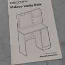 Vanity Desk with Mirror and Light, Large Drawer and Three Level Storage Dresser, 3 Lighting Modes Adjustable Brightness, Bedroom Dressing Table (White)