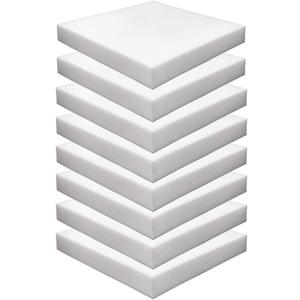 Foamma 8-Pack 2" x 20" x 20" High-Density Upholstery Foam Padding - Couch Cushion Replacement, Chair Foam, Square Padding for Seats