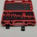 Hex Bit Impact Socket Set: 36-Piece with 4 Adapters, 1/4" 3/8" 1/2" Drive Master Allen Impact Socket Set, SAE and Metric, H5-H19 & 3/4"-5/64", Heavy Duty Storage Case, Automotive Mechanic