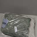 GarveeHome 2.5x8 Scalloped Washable Runner Rug for Kitchen, Soft Green Long Hallway Runner Non Slip Entryway Rug Farmhouse Thin Laundry Mat Stain Resistant Carpet for Bathroom Beside Rug