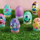 Klever 41 Pcs Easter Egg Decorating DIY Kit with Dye Tablets and Easter Stickers, Coloring Dyeing Set for Kids Theme Party, Egg Hunt Creativity Activity