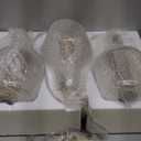 Emliviar Brushed Gold Pendant Light, 3-Light Seeded Glass Chandelier, Modern Pendant Lights for Kitchen Island, DYE286G2-3 BG