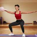 XUNYU High Support Sports Bra for Women Workout Tops Built in Bra Athletic Tank Top High Impact Padded Longline Yoga Bra (Red, M)