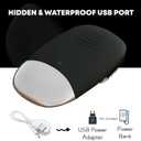 2 x 3-in-1 Electric Facial Cleansing Brush - Silicone Face Scrubber & Massager, IPX7 Waterproof, USB Rechargeable, Deep Cleansing, Blackhead Removal, Exfoliating Skincare Tool (Black)