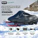 Budge Sportsman Snowmobile Cover, Waterproof & UV-Resistant Heavy-Duty Protection, Fits Snowmobiles up to 130" L x 51" W x 48" H, Black