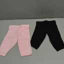 The Children's Place Baby Girls' Capri Leggings 2 Pack (18-24M, Black,Pink)