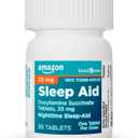 2 x Amazon Basic Care Nighttime Sleep Aid Tablets for Adults, Doxylamine Succinate 25 mg, 96 Count