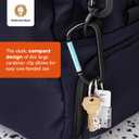 Carabiner - 3" Aluminum Carabiner D Shape Buckle Pack, Keychain Clip, Spring Snap Key Chain Clip Hook Buckle, 12pcs