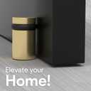 Mega Handles Floor Door Stopper, Quickly Installed Wall Protector, Wall Protectors from Door Knobs, Floor Door Stop with Mounting Hardware Included - Satin Brass - 2 Inch (1 Pack)