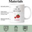 Lovely Birthday Mug Gift for Mom, Cute Pun I Love You Mom Mother's Day Coffee Mug Gift from Son Daughter Kids, Unique Mommy Birthday Love You Gifts Coffee Cup - 11oz White Ceramic Cup