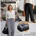 Neer 3 Pack Women's Plus Size Lounge Pants, Wide Leg Yoga Pants Baggy Drawstring Sweatpants with Pockets Casual Loose Jogger (XXXL)