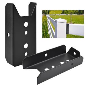 LukLoy 40 Pack 2x4 Brackets for Wood Rail, Black Deck Railing Brackets Connectors for 2" X 4" ( Actually 1.5" X 3.5" ) Wood Post, 20-Gauge Fence Brackets, Screws Not Included