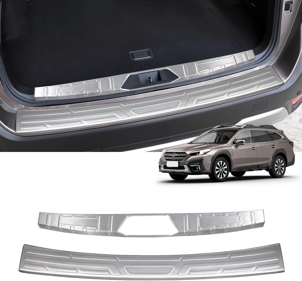 for Subaru Outback Accessories Accessory 2025 2024 2023 2022 2021 Rear Bumper Protector Trunk Door Entry Guard Cover Trim, Silver, Stainless Steel, 2Pcs