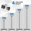 Boat Cover Support Poles System Heavy Duty 2 Pcs, 25”to 62” Sectional Adjustable Steel Boat Tarp Support Poles with Cross Base & Webbing Strap for Jon, V-Hull, & Pontoon Boats