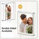 PPH-Sisy 8x10 Acrylic Magnetic Picture Frame 2 Pack, Double Sided 360 Rotating Clear Photo Frame, Frameless Desktop Display for Home Office Decor, Wedding Birthday Graduation Gift