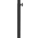 Height Adjustable Drink Table, Small Round Side Table, Weighted Martini Pedestal Tables for Small Spaces, Living Room, Bedroom, Sofa Couch, Office, Black