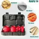 Bi-Metal Hole Saw Kit, HYCHIKA 17 Pcs High Speed Steel 3/4" to 2-1/2" Hole Saw Set in Case with Mandrels, Hole Saw Bit for Metal, Drilling PVC Board,and Plastic Plate