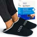 Gel Ice Pack Slippers - Provides Hot and Cold Therapy for Foot Pain, Neuropathy Pain Relief for Feet, Gout Relief, Swollen Feet, Plantar Fasciitis and Heel Spurs- One Size Fits Most (Black)