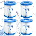 CYXG Pool Filter Cartridges Pool Filters, Cartridge for Above Ground Pool Filter, Cartridge Accessory for Use in 300 Gallon Easy Set Pool Filter Pump (4 Pack, Type H)