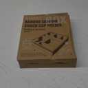 Couch Cup Holder Tray - Couch Organizer Caddy, Silicone Beach Caddy with Cup Holder, Sofa and Bed Drink Holder and Couch Tray Table for Snacks Beverage Remote (Black)