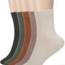 FGZ Women Thin Cotton Socks Soft Cozy Socks Cute Ankle Crew Socks 5 Pairs (00-multicolored)