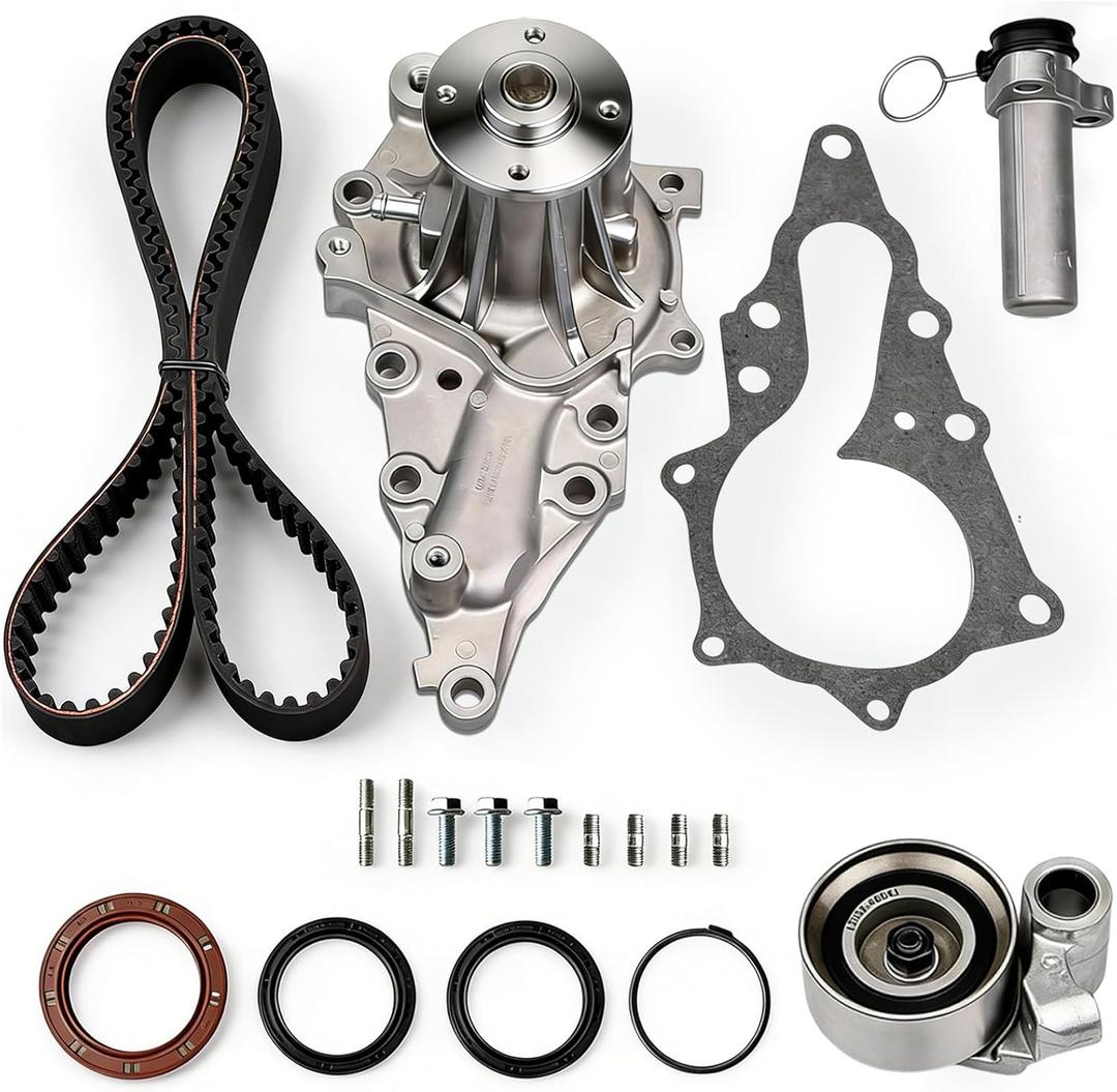Engine Timing Belt Kit with Water Pump Compatible with Lexus IS300 2001-2005, GS300 1998-2005 - DOHC 3.0L [Replace OE: TCKWP215]